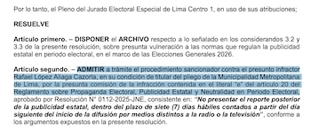 Inician procedimiento sancionador contra Rafael