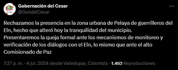 La Gobernación del Cesar declaró