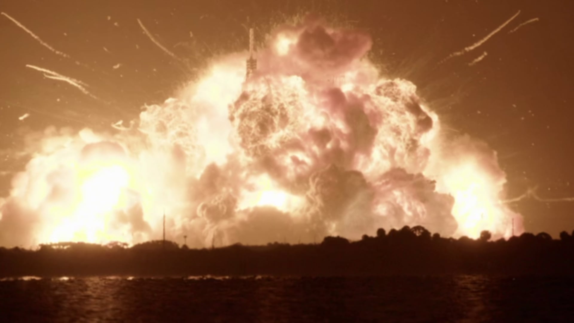 La fuerte explosión del cohete New Glenn de Blue Origin en Florida (Créditos: CBS)