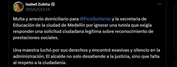 La senadora Isabel Zuleta informó
