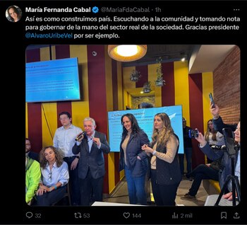 La senadora subió días después