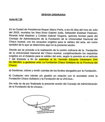 Acta de julio del 2015