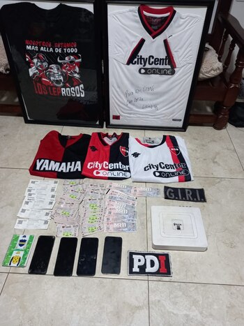 El material incautado por la