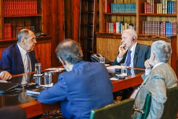 El encuentro entre Lula da Silvay Sergei Lavrov en Brasilia (Ricardo Stuckert/Brazil Presidency/Handout via REUTERS)