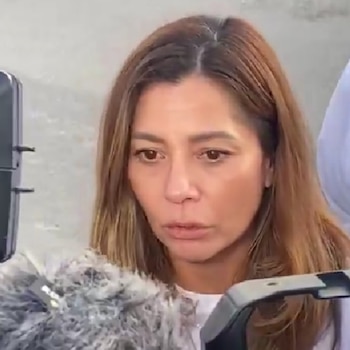 Verónica Ruffo, hija del exgobernador a la salida del Altiplano. Crédito: X - @SomosMxMexico