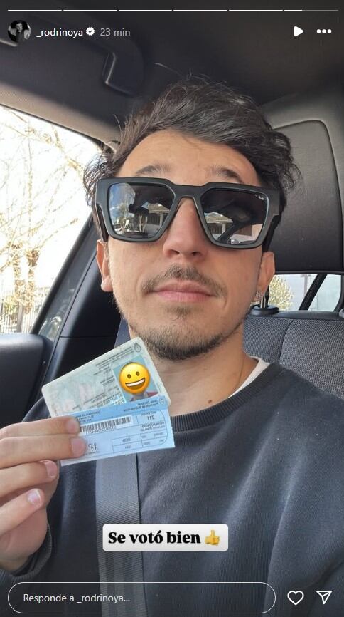 El actor votó en las elecciones de provincia de Buenos Aires 2025 en Chascomús (Instagram)