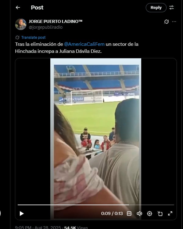 Este fue el momento cuando el periodista deportivo se va en contra de Juliana Dávila - crédito @jorgepubliradio / X