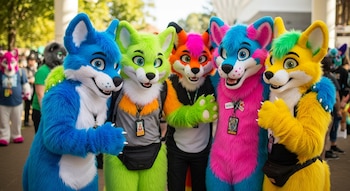 Integrantes de la comunidad furry