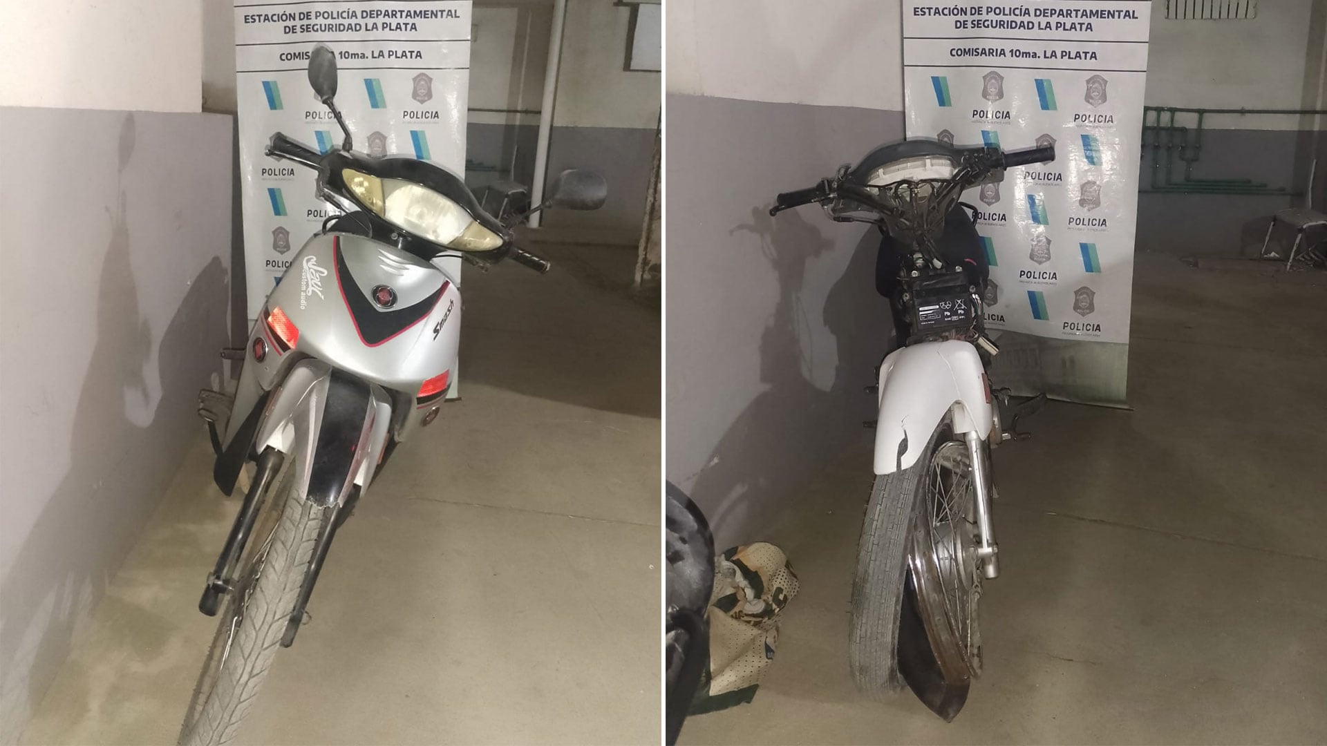 Los agentes secuestraron las dos motos