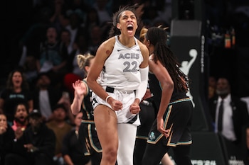 El contrato de USD 5 millones en tres años convierte a A’ja Wilson en la atleta mejor pagada de la historia de la WNBA, reflejando una nueva era de inversión privada (Wendell Cruz-Imagn Images/USA TODAY Sports via Reuters)