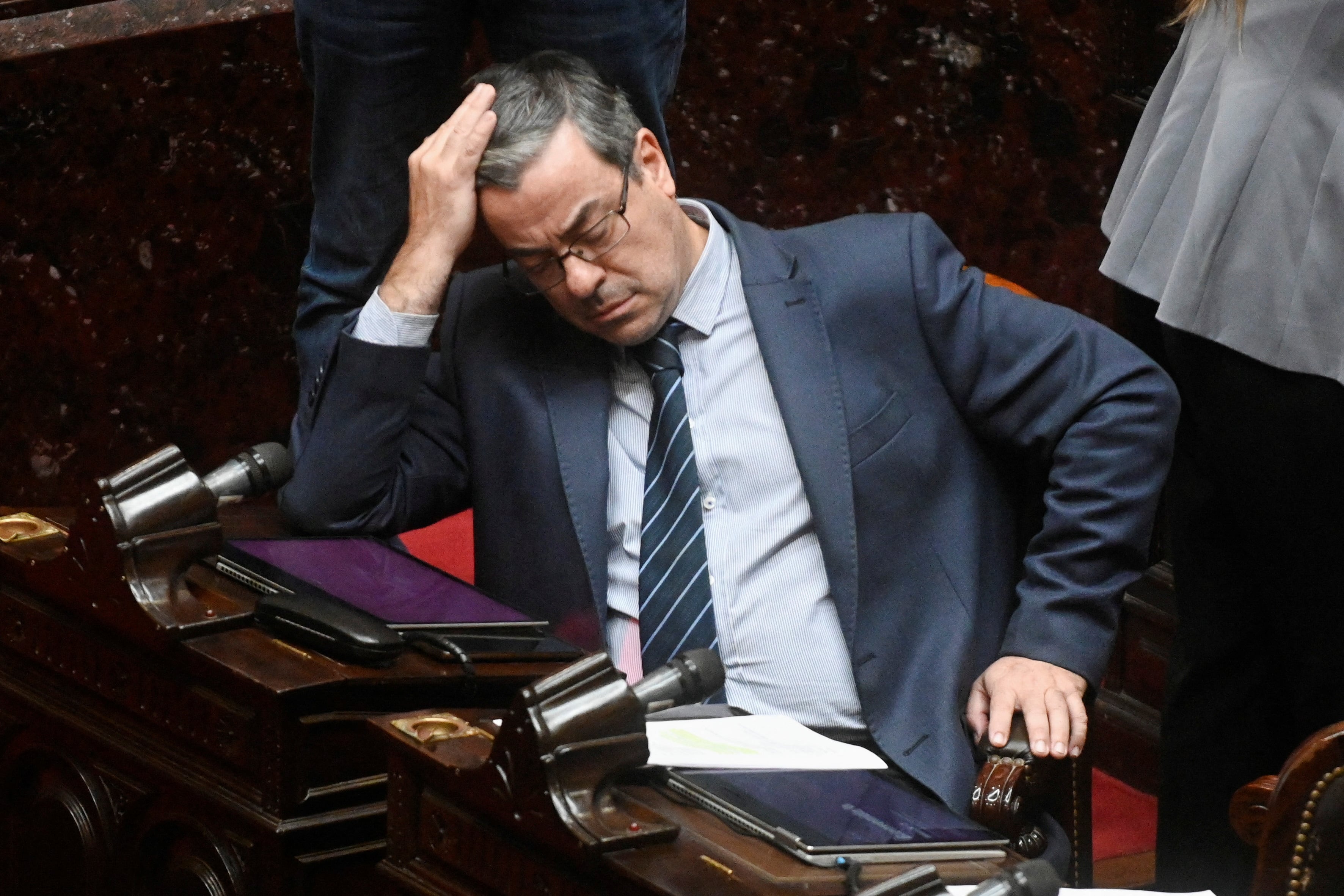 Martínez apuntó contra los legisladores que impidieron que la sesión se lleve adelante. REUTERS/Mariana Nedelcu