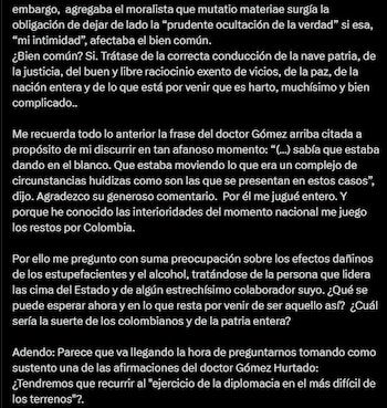 El mensaje confuso de Álvaro