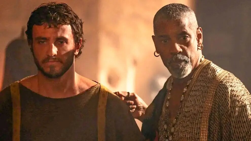 Paul Mescal y Denzel Washington en 'Gladiator II'