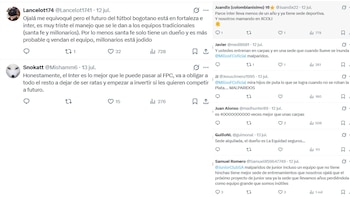 Estos fueron los comentarios que puso la gente en X sobre la polémica de cuál equipo en Bogotá tiene mejor sede de entrenamiento - crédito X