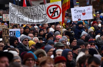 Los manifestantes se reunieron por