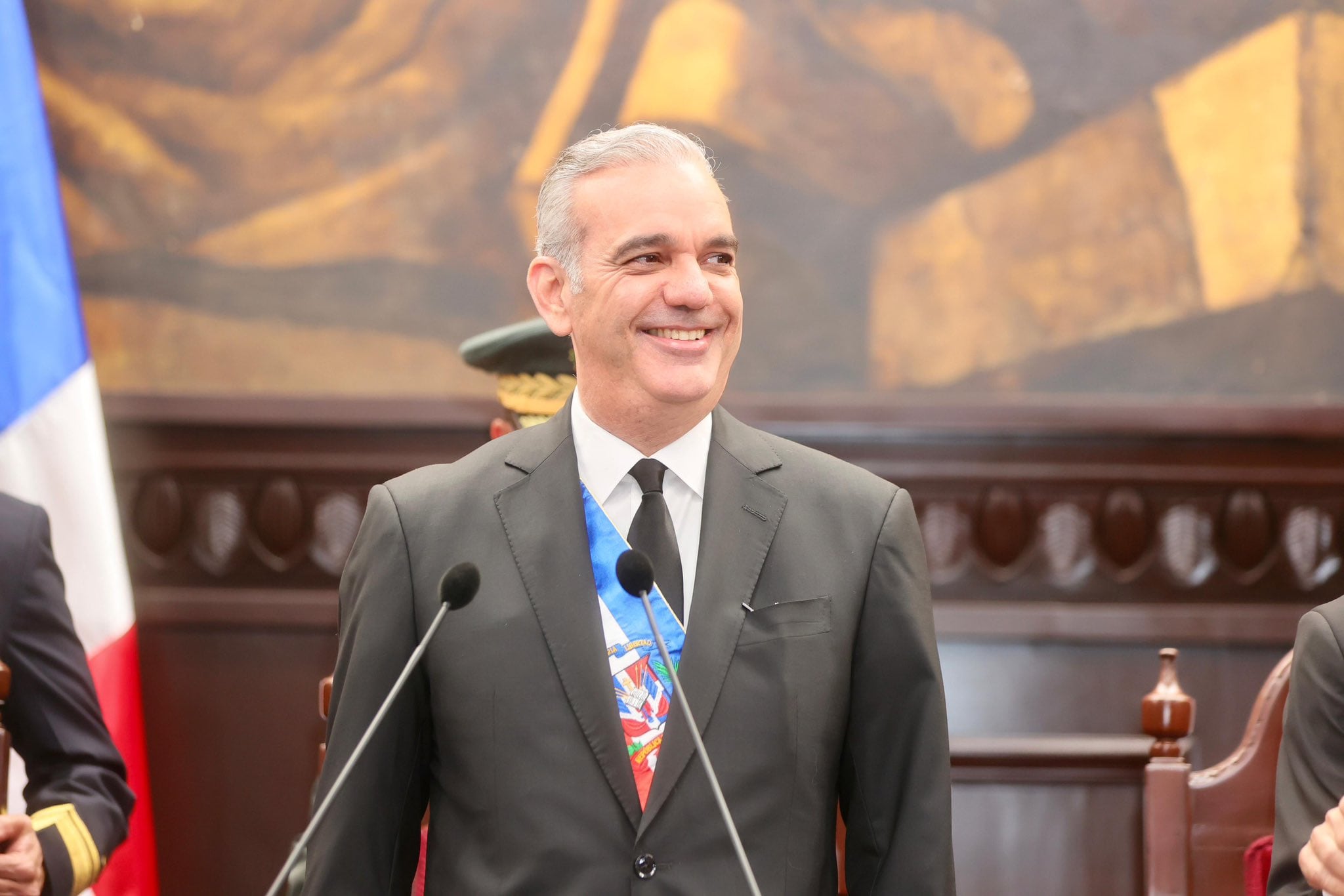El presidente Luis Abinader durante su discurso de rendición de cuentas ante la Asamblea Nacional (Foto cortesía @luisabinader).