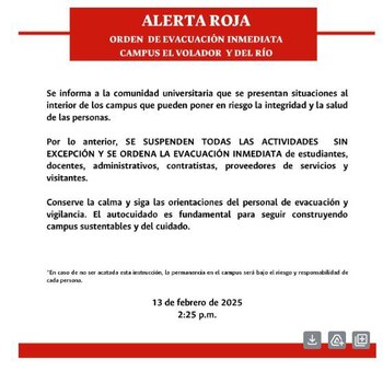 La Universidad emitió un comunicado