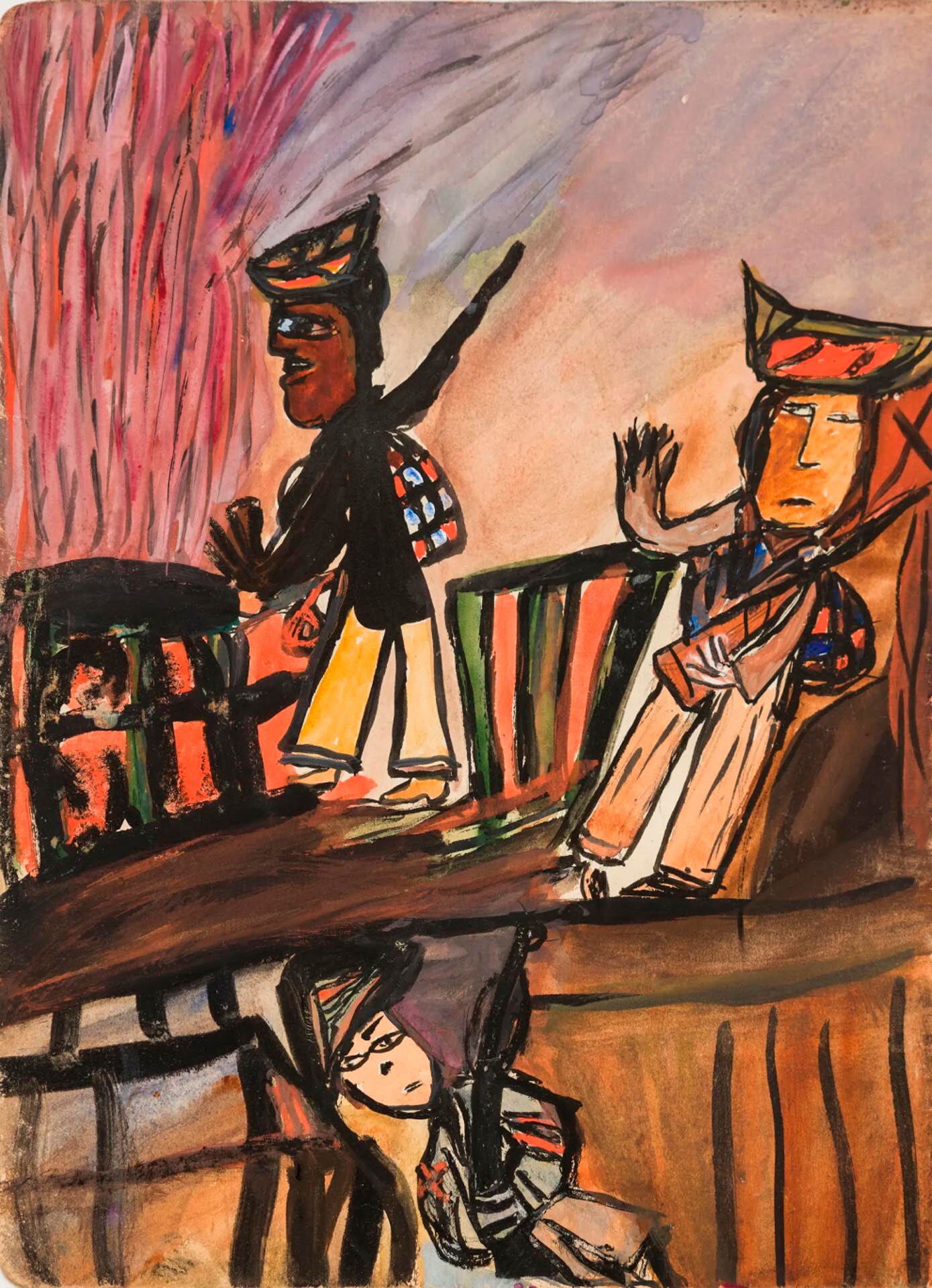 En su práctica desarrolló figuraciones, que se basaban en recuerdos de su infancia: patrones florales inspirados en el arte popular ucraniano, trajes regionales, familias judías tradicionales, soldados con cañones y ejércitos imperiales