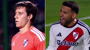 “Salí una vez”: el grito de Otamendi a Santiago Beltrán durante el empate de River Plate frente a Sarmiento