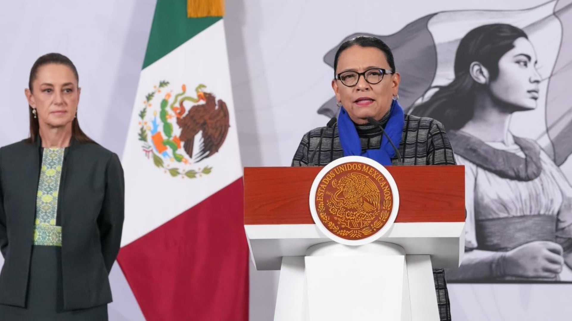 Rosa Icela, titular de la Secretaría de Gobernación, presentó los puntos clave de la reforma electoral. Foto: Cortesía/Gobierno de México.