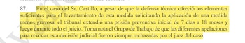 Grupo de trabajo dice que defensa de Pedro Castillo presentó elementos "suficientes" para que sea liberado, pero no explica cómo llega a esa conclusión.