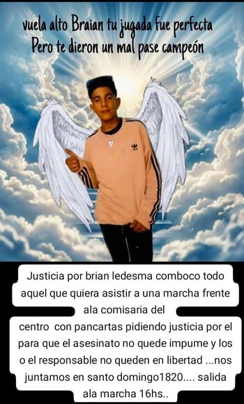 La familia de Brian Ledesma