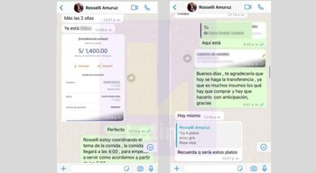 Captura de los mensajes enviados por Rosselli Amuruz. Foto: Latina.