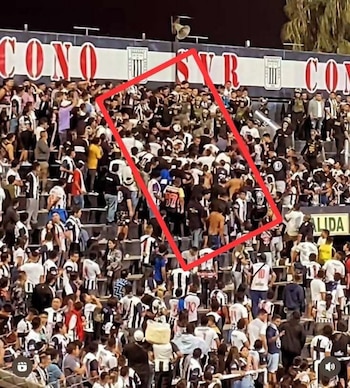 Foto de los hinchas que