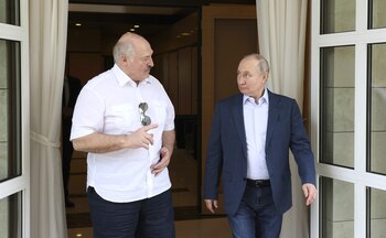 Los presidentes de Bielorrusia y Rusia, Alexander Lukashenko y Vladimir Putin. Europa Press/Contacto/Gavriil Grigorov/Kremlin Poo