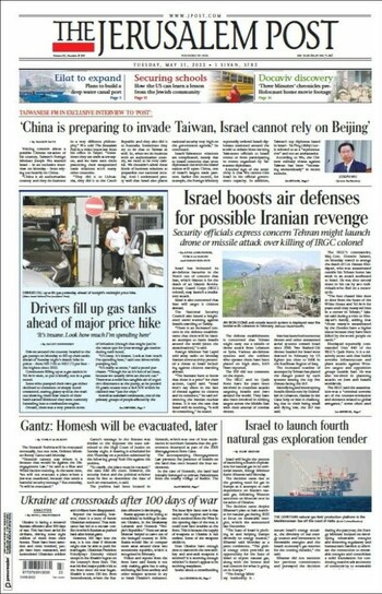 Portada del martes del Jerusalem