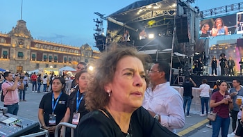 Beatriz Gutiérrez Müller reaparece en concierto de Andrea Bocelli en el Zócalo