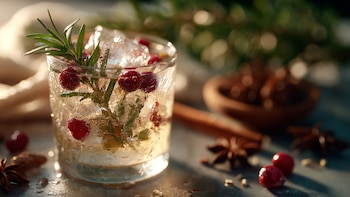 Receta de cóctel navideño con