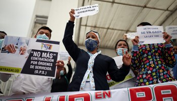 Protesta de trabajadores de la