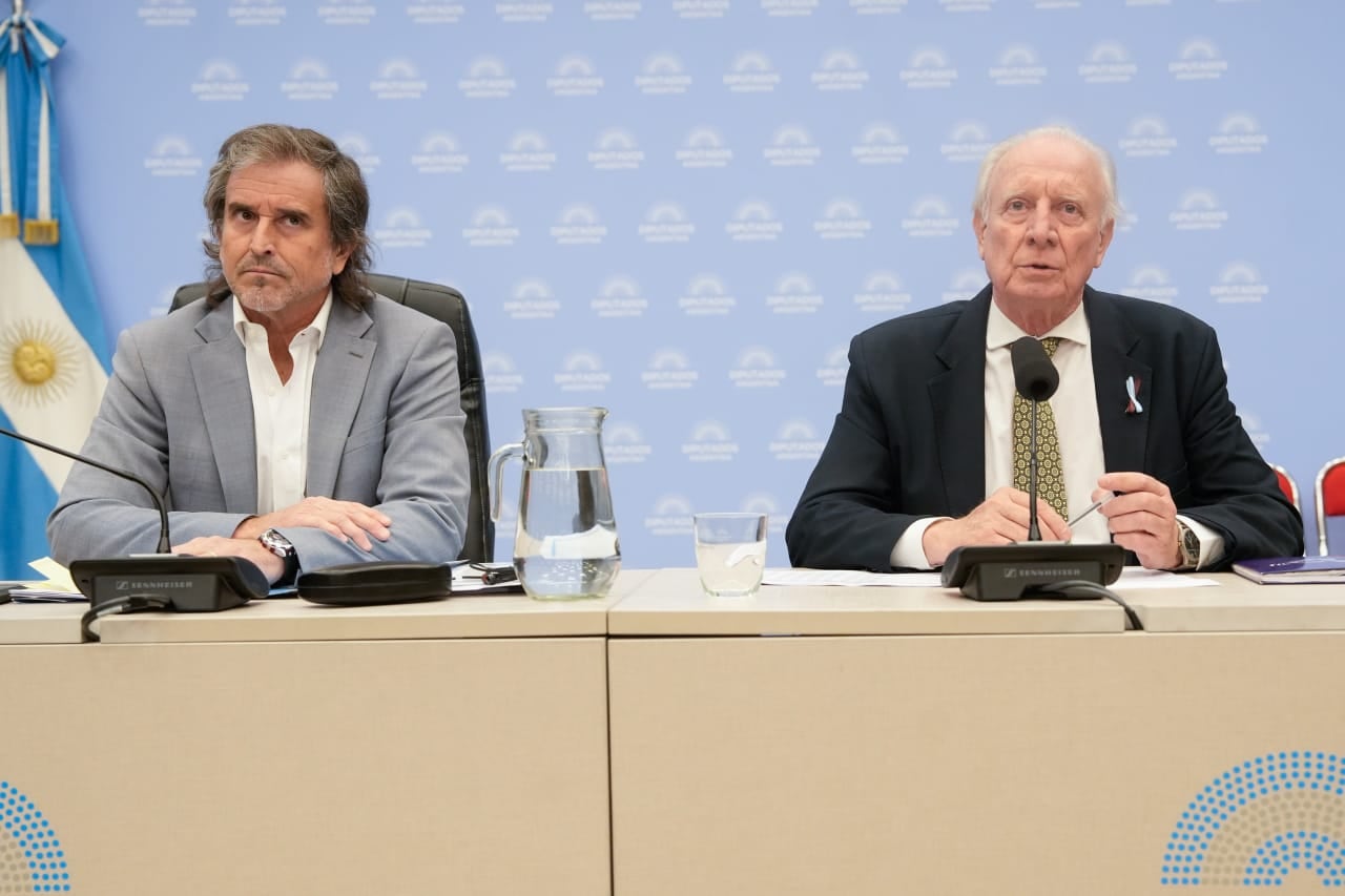 Benegas Lynch, a la izquierda en la foto, fue determinante para que el oficialismo lograra dictamen para su proyecto de Presupuesto