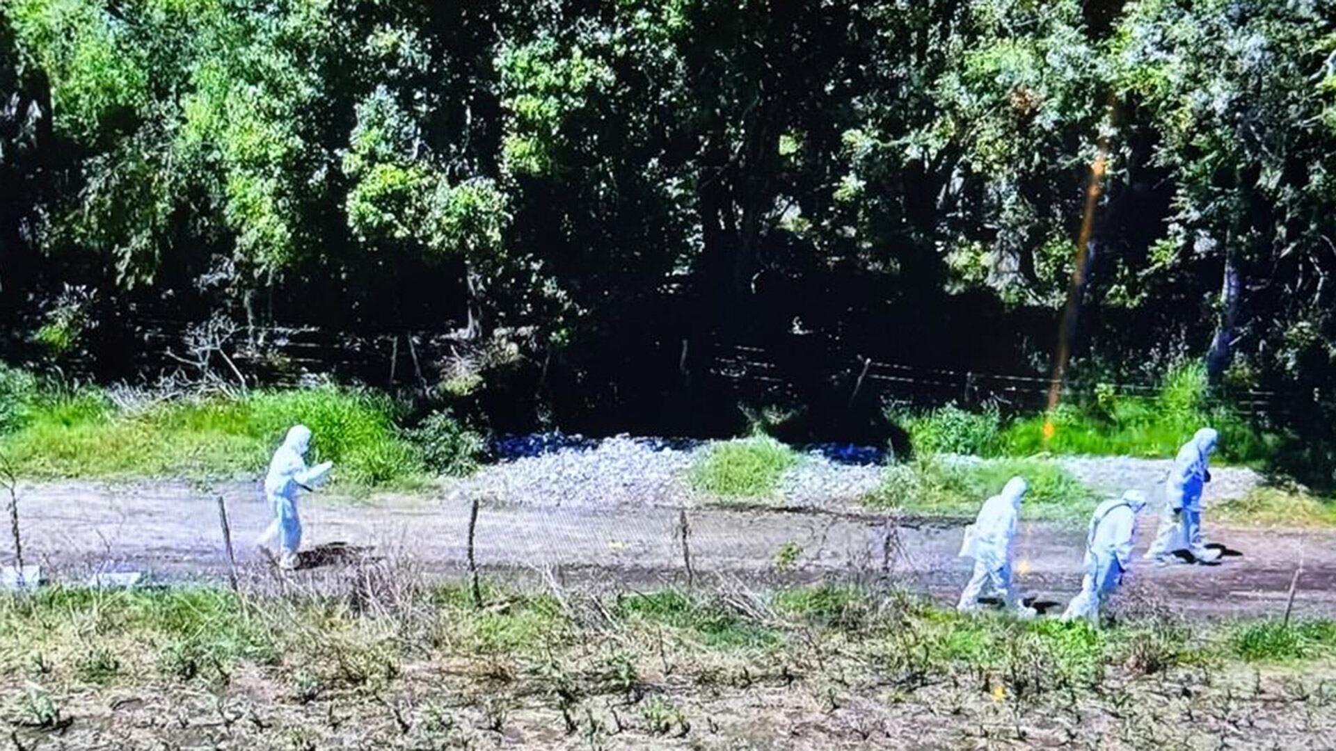 Los peritos trabajan en la zona (Policía de Entre Ríos)