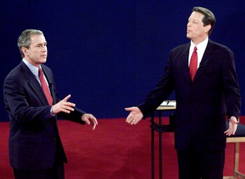 Debate presidencial entre George W.