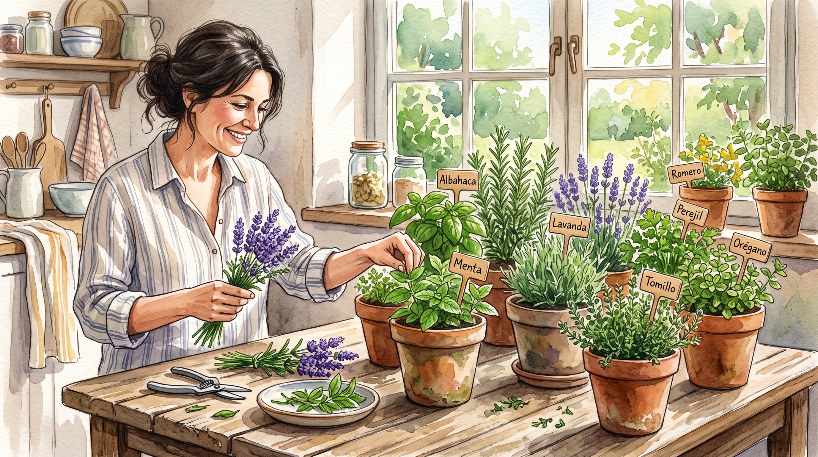Un esqueje de romero, lavanda o menta puede desarrollar raíces en agua en alrededor de una semana (Imagen Ilustrativa Infobae)