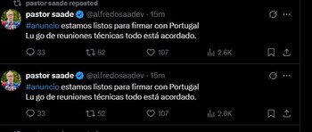 Confirmación de Saade sobre el