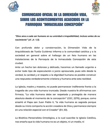 CRÉDITO: FB/Parroquia Inmaculada Concepción