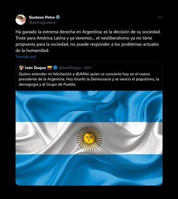 Gustavo Petro reconoció la victoria