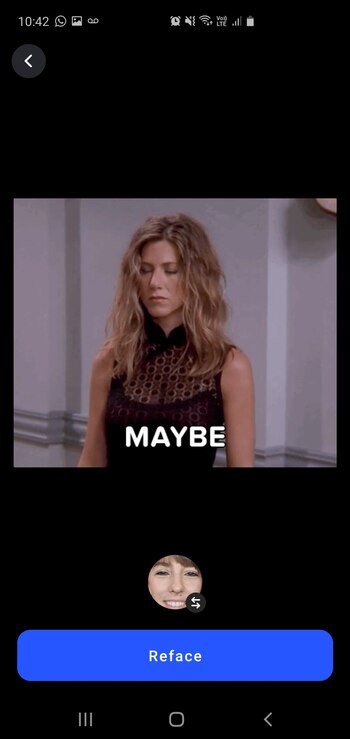 Se elige "Reface" para hacer