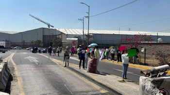 Manifestación caseta Tepotzotlán Edomex