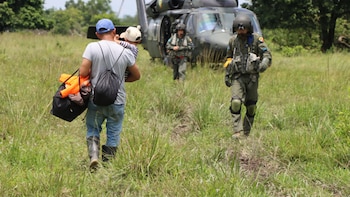 Por fuertes lluvias, la fuerza