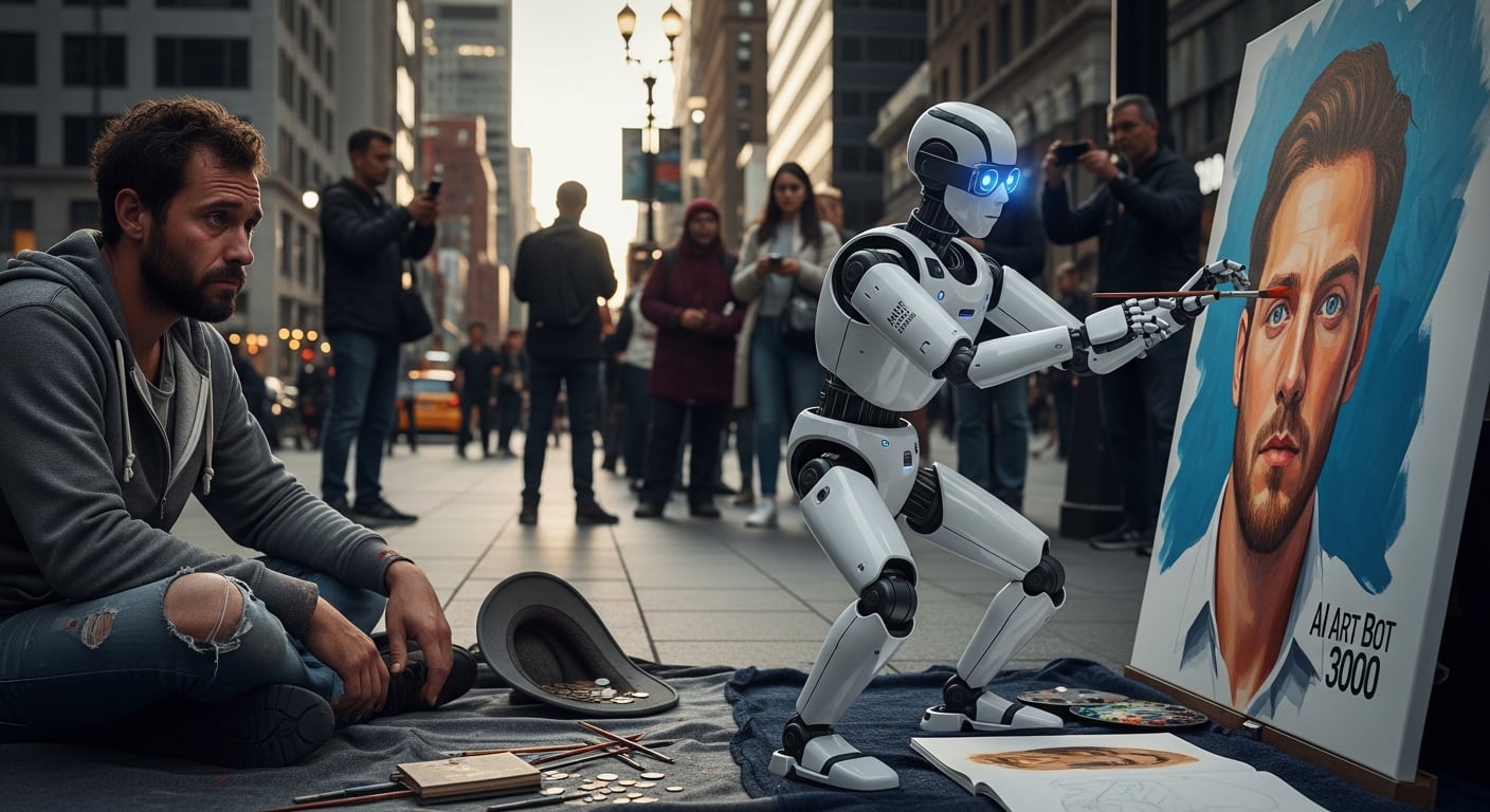 Plataformas digitales reciben miles de obras robotizadas a diario, diluyendo la calidad y los ingresos de músicos y cineastas mientras algoritmos opacos relegan a creadores independientes y culturas periféricas - (Imagen Ilustrativa Infobae)