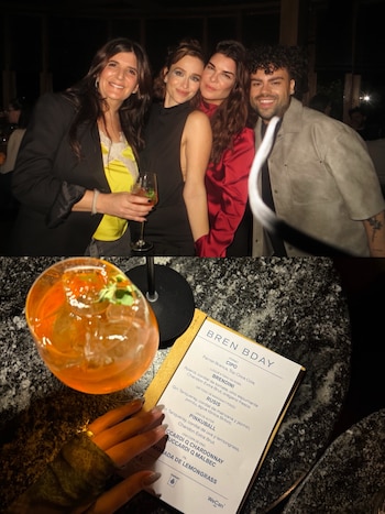 Brenda Gandini celebra su cumpleaños con amigos y karaoke