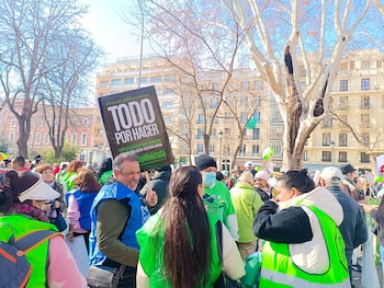 Un momento de la manifestación.