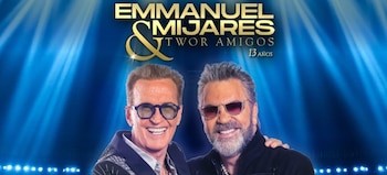 Emmanuel y Mijares anuncian un nuevo concierto de TWO’R AMIGOS en el Auditorio Nacional para el 22 de agosto de 2024 (Ocesa)