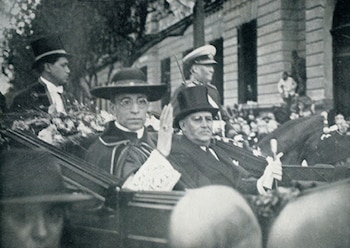 El Legado Pacelli, futuro Pío XII, con el presidente Justo en el congreso de 1934