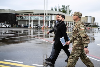 El presidente de Chile llegando