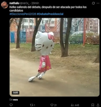 Debate 2026: usuarios convierten cruces entre candidatos en memes durante la tercera jornada en redes. Captura: X.